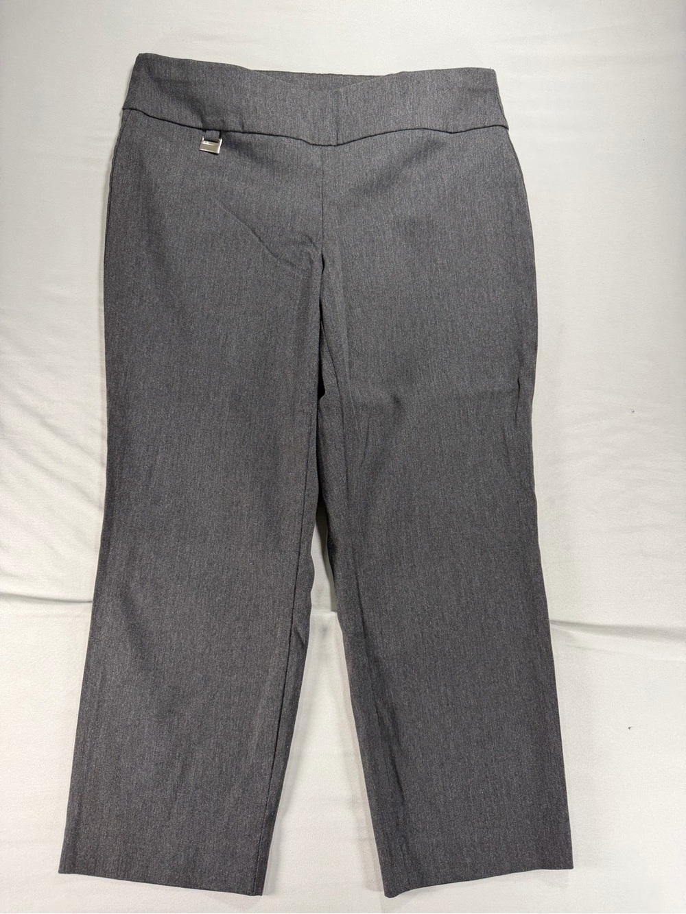 Alfani Womens Tummy Control Pull On Pants Gray Size 10 Work Career Dress #1044